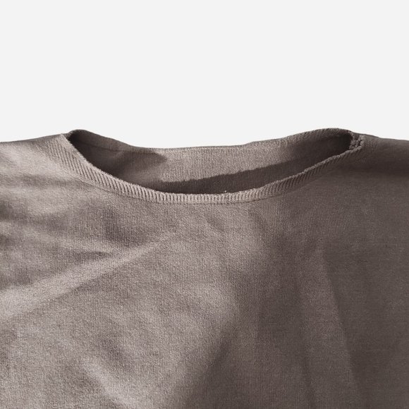 CT761 Skims NWOT Essential Crew Neck Sleeveless Bodysuit Thong GrayBrownish S/M - Picture 2 of 3